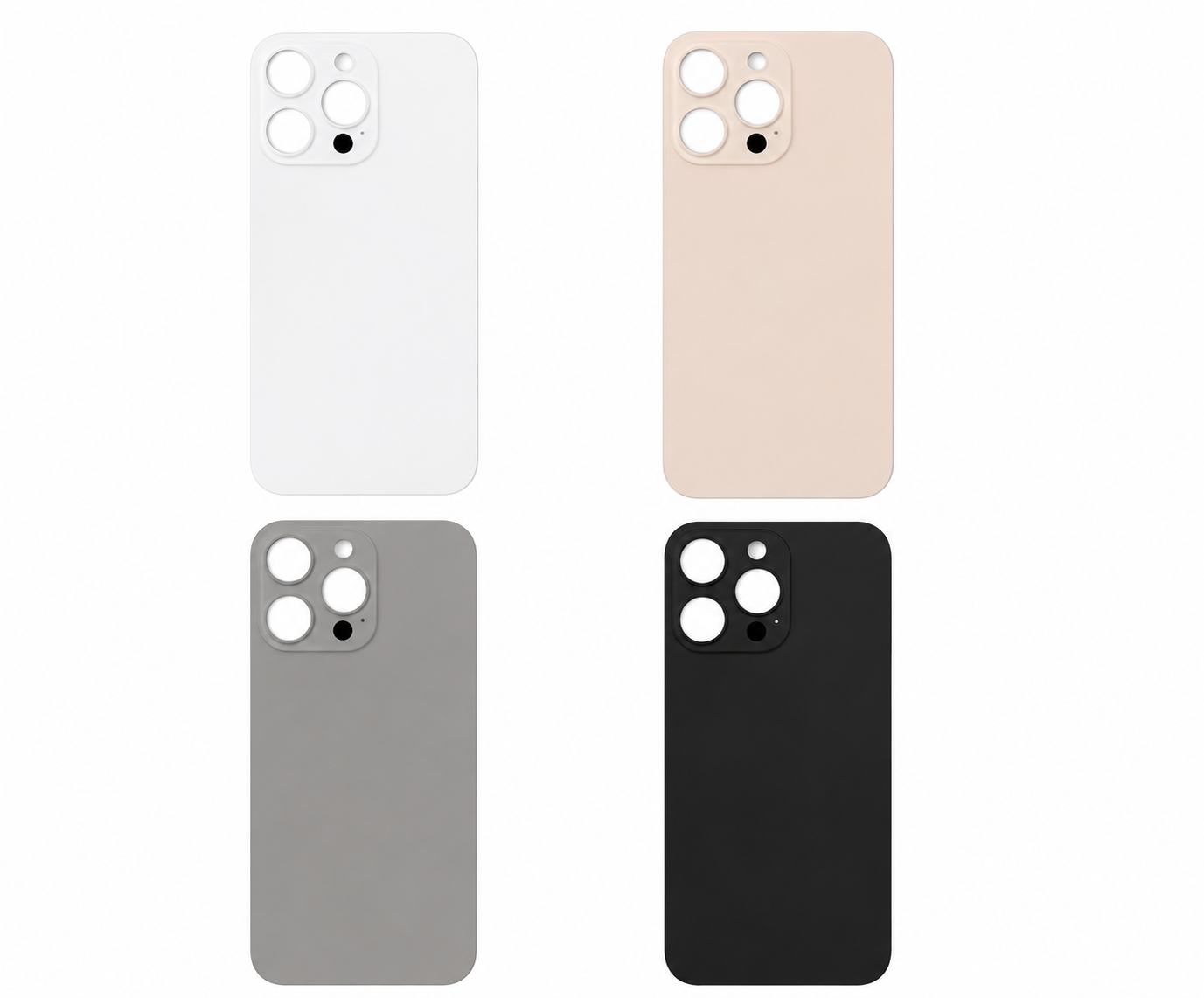 Compatible Replacement iPhone X to iPhone 15 Pro Converter Back Glass – Black, Grey, Orange, White